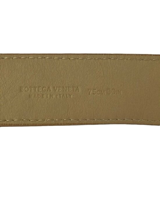 Bottega Veneta Belt 75 cm Beige Intrecciato Leather